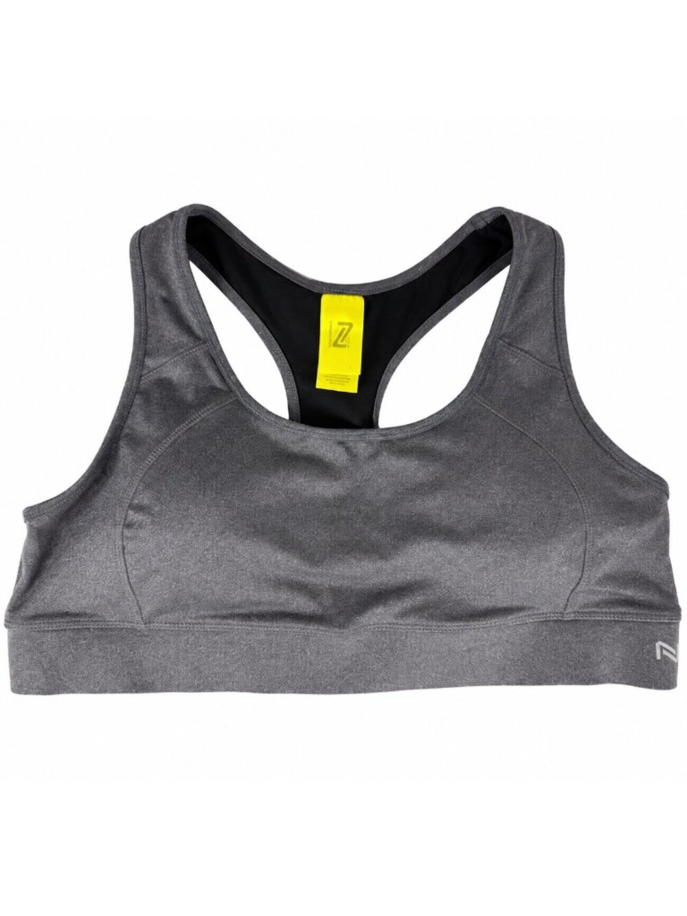 Nola Sports Bra Women's 2X Grey Racerback Removable Pads Plus Size Activewear